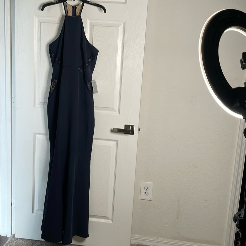 NWT Lulus lace detailed halter neck maxi dress